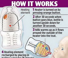самонагревающаяся бутылочка для молока